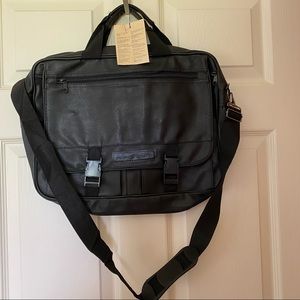 A. Fondini Faux Leather Briefcase Messenger Bag